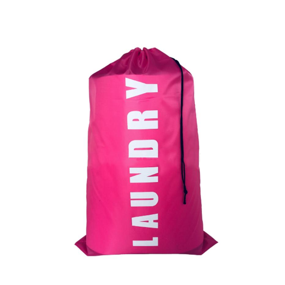 1pcs Large Capacity Travel Laundry Bags Solid Color Dirty Clothes Organizer Durable Storage Bag Portable Drawstring Bag
