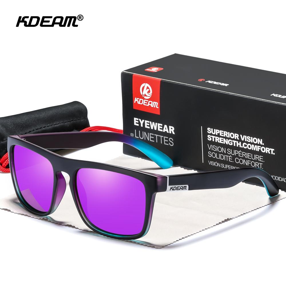 KDEAM Legend Square Sunglasses Polarized Lens For Men Women Outdoor Sports Fishing Mountaineering Sun Glasses With Brand Box 4