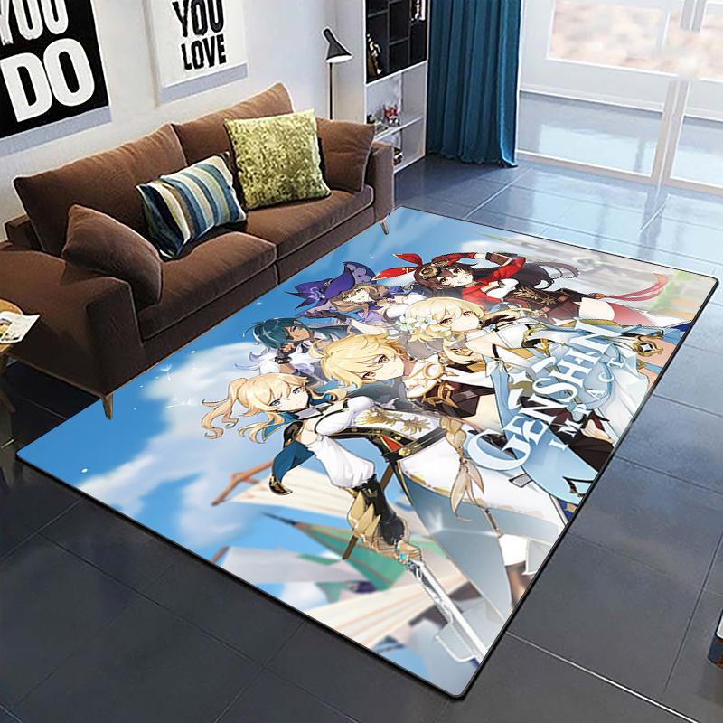 Genshin Impact Custom Carpet Home Decoration Rugs for Bedroom Yoga Mat Soft  Carpets for Living Room Soft Area Cushion