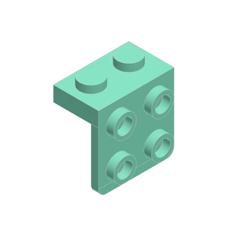 50g/64PCS 44728 Bracket 1x2-2x2 Building Blocks Moc 2+4 Right Angle Parts Compatible with Bricks Children Assembly Toys