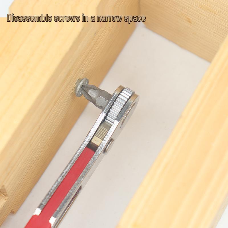 Ultra-Thin Mini Ratchet Wrench & Right-Angle Screwdriver for Tight Spaces