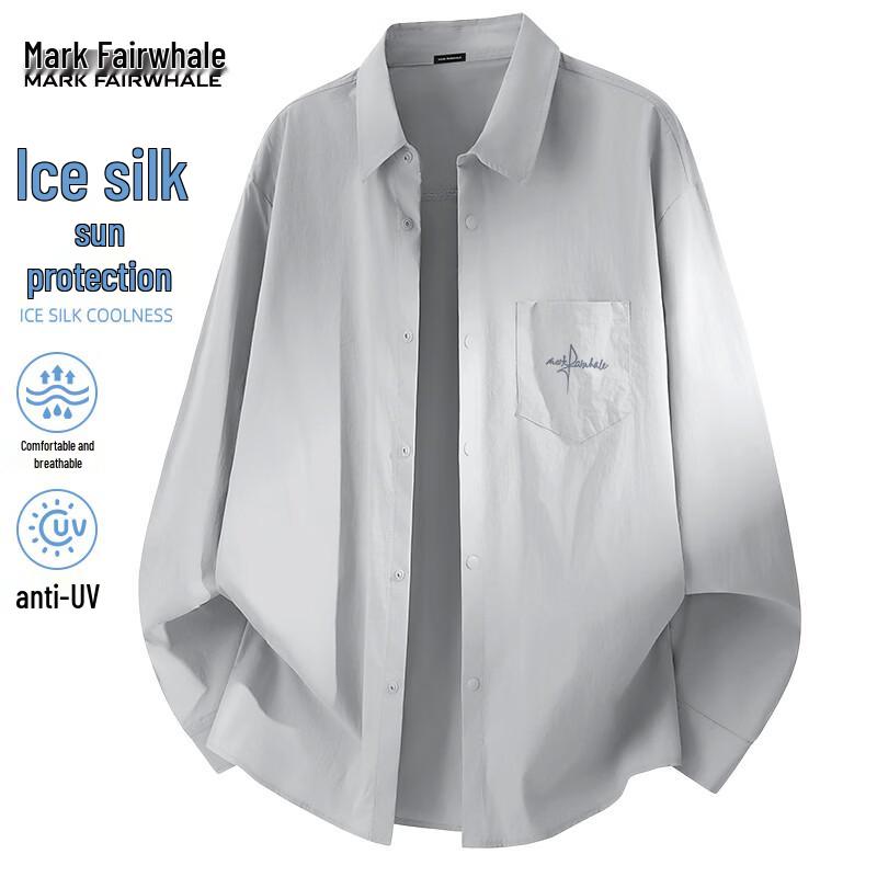 

Mark Fairwhale Men s Ice Silk Long Sleeve Cooling Shirt M
