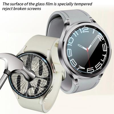 Gehärtete Glasfolie für Samsung Galaxy Watch 6 40mm44mm Kratzfester Klarer Displayschutz für Galaxy Watch 6 Classic 43mm 47mm