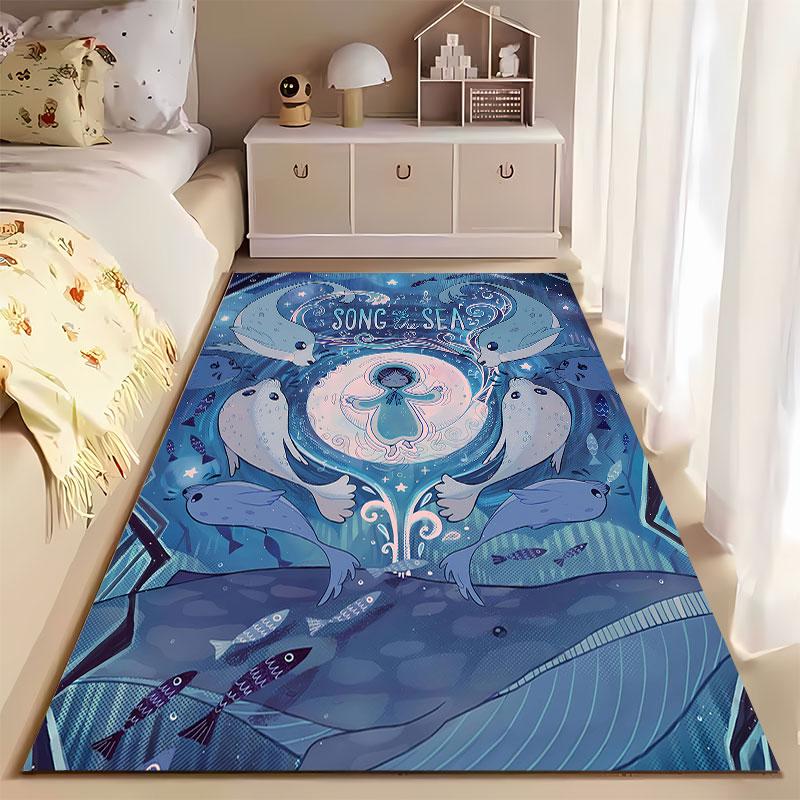 "Song of the Sea Design Carpet" suitable as a non-slip mat for the living room or bedroom sofa