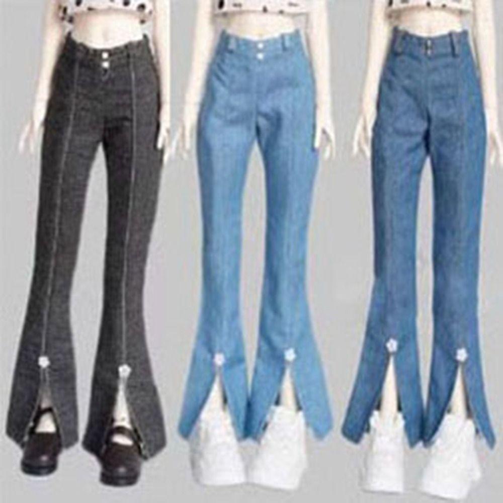 Cute Doll Trousers Elegant Doll Clothes Bell-bottoms Jeans Pants for 1/3 1/4 1/6 30/45/60cm Doll