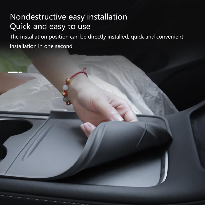 Auto Center Console Cover Car Armrest Cover Waterproof Silicone Cushion Pad Protector for