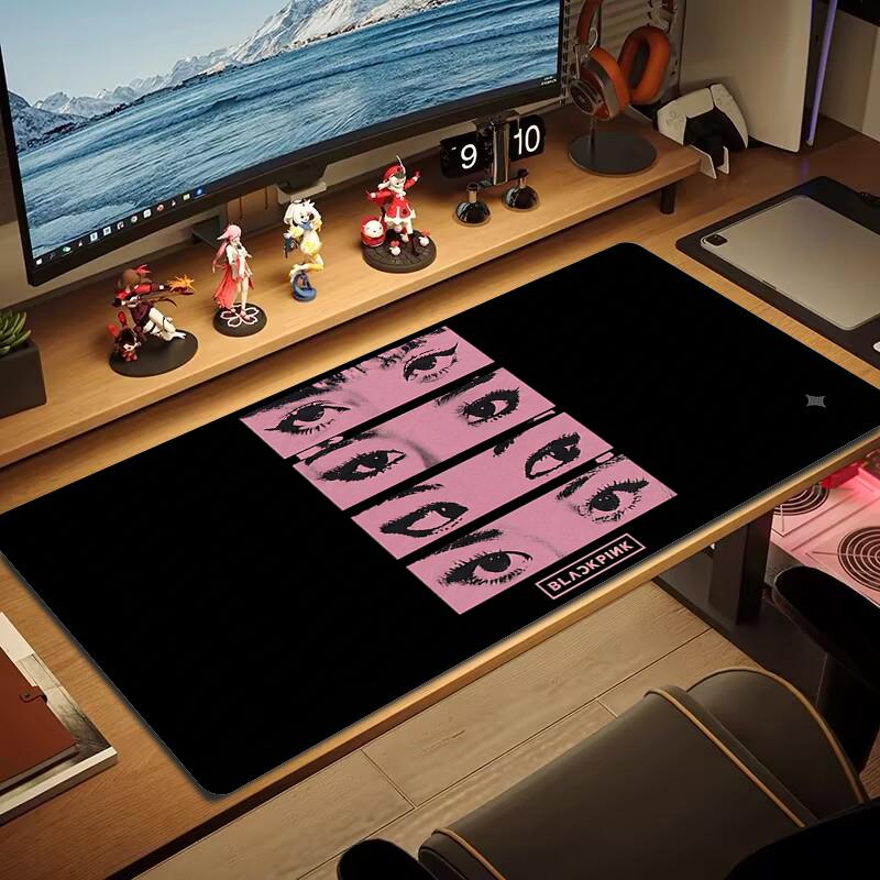blackpink Mouse Pad Large Gaming Table Cushion Non-slip Laptop Tablet Big Mousepad XXL Mat Mini PC Playmat With Lock edge_XIA