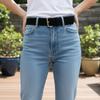 Metal Buckle Women Wide Belt Jeans Girdle Waistband Retro Leather Belt  Pants Accessories