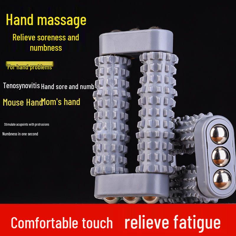 Hand Massager: Finger, Palm, & Acupoint Relief Roller for Numbness & Meridian Unblocking