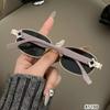 Lunettes de soleil Rétro Européennes Cadre Métallique Ovale Protection UV Strass - 2026 Style Tendance Haut de Gamme