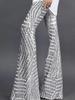 2025 Summer Women's High Waist Sequin Patchwork Wide-Leg Pants - European and American Casual Fashion Trend