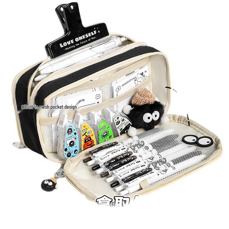 Upgraded Transparent Coal Ball Pencil Case - Stylish, High Capacity for Boys & Girls