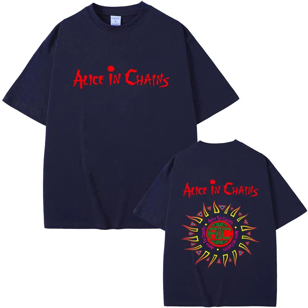Rock Band Alice in Chains Grafik T-Shirts Herren Damen Gothic Punk T-Shirt Männlich Klassische Oversized T-Shirts Oberteile