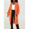 Übergroßer Strick-Cardigan-Pullover mit langen Ärmeln für Damen, Winter, lockere Passform, Übergröße, V-Ausschnitt, offene Vorderseite, langer Mantel