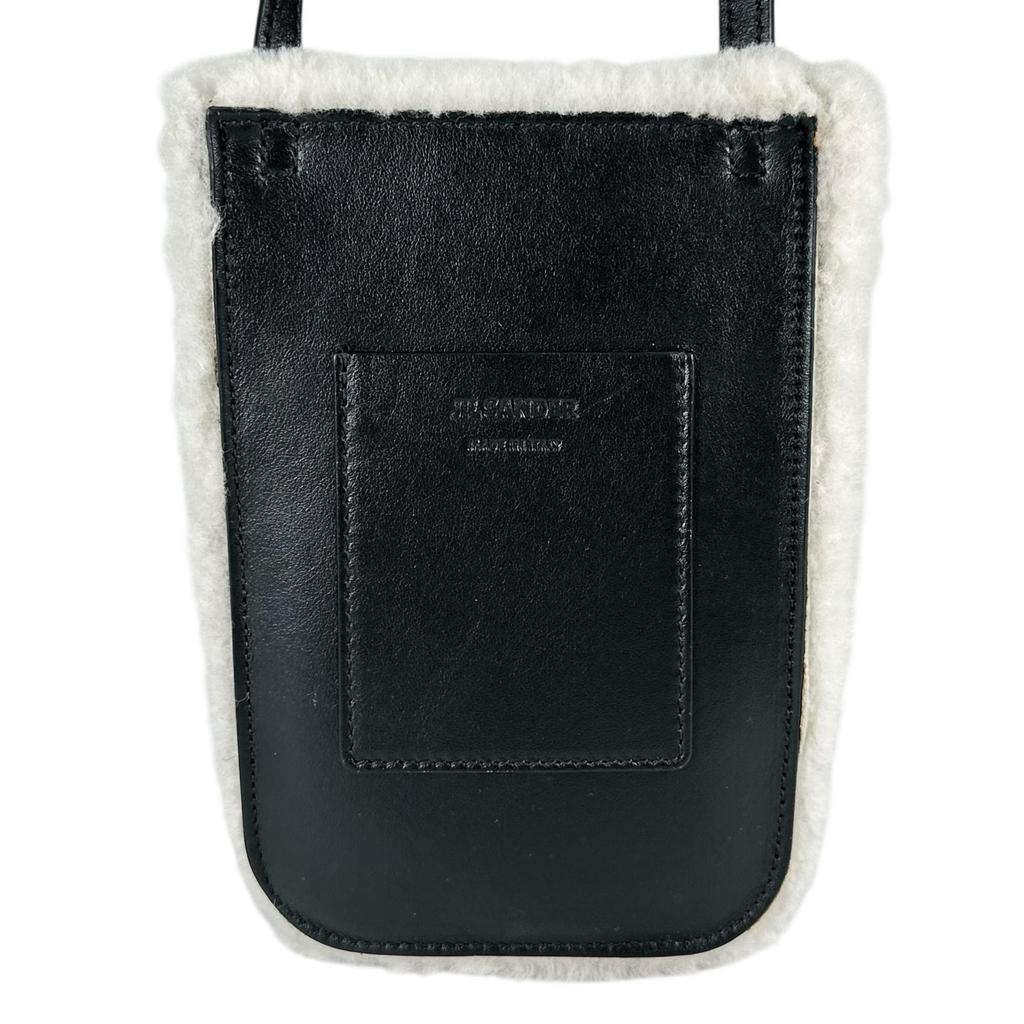 Excellent JIL SANDER Shoulder Bag Stock bag black Mouton Women Used