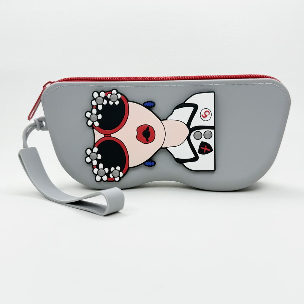 Glasses Case Decorative Eyewear Storage Bag Sunglasses Holder Cartoon-Style Silicone Glasses Bag For Gift Personal Use Daily Use