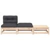 Vidaxl Garden Armless Sofa, With Cushions And Footrests