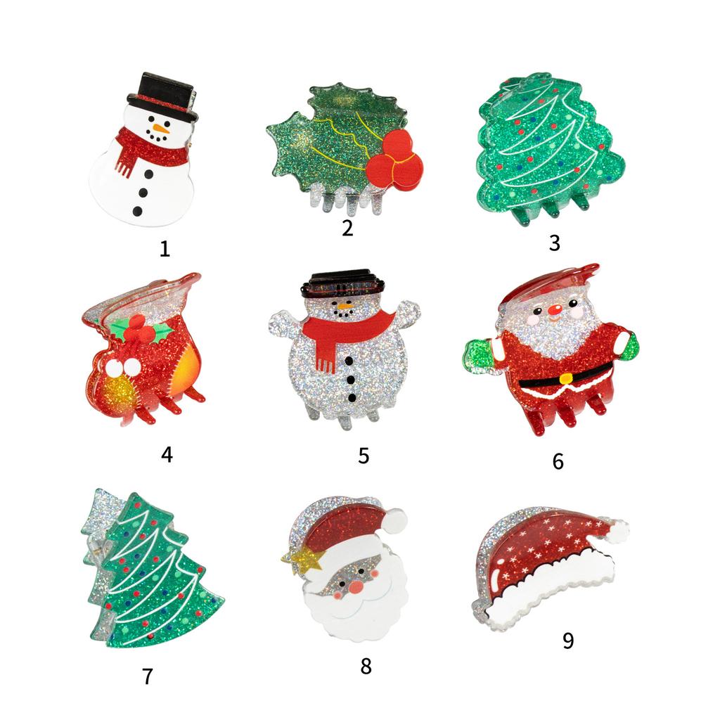 Girls Hair Clip Mistletoe Glitter Hairpin Lapel Jewelry Ornaments Headdress Mistletoe Glitter Hair Clips Lapel Jewelry