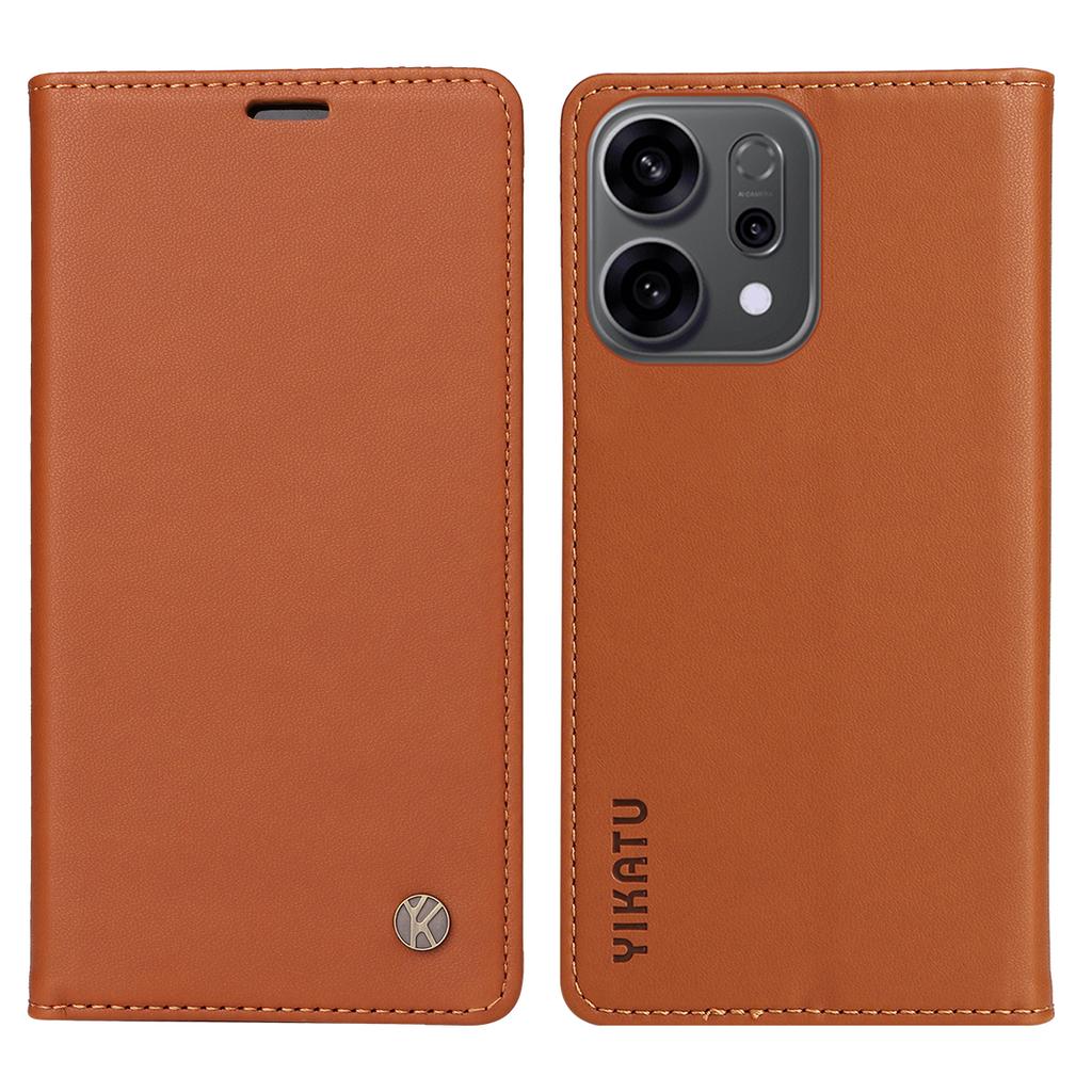 For Oppo Reno14 5G (China)/Oppo Reno14 F 5G/Oppo Reno14 5G (Global) Phone Cases YIKATU Magnetic Closure PU Leather Mobile Cover