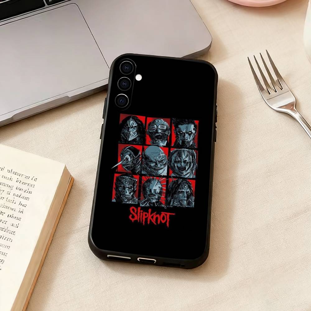 American S-SlipKnot Band Phone Case Black Silicone Soft For Samsung Galaxy A73,A72,A71,A70,A53,A52,A51