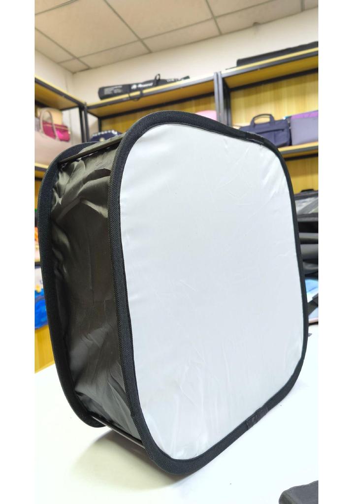 41CM LED Portable Photography Softbox with Black & Red Edge, Lightweight Honeycomb Reflector