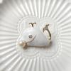 Blucome Quality Copper Cute Little Dolphin Sahpe Brooches for Women Girls Daily Suit Hijiab Pins