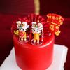 Lion Dance Doll Vivid Decorating Cute Crafts Hand Puppet Lion Dancing Toy for Kids