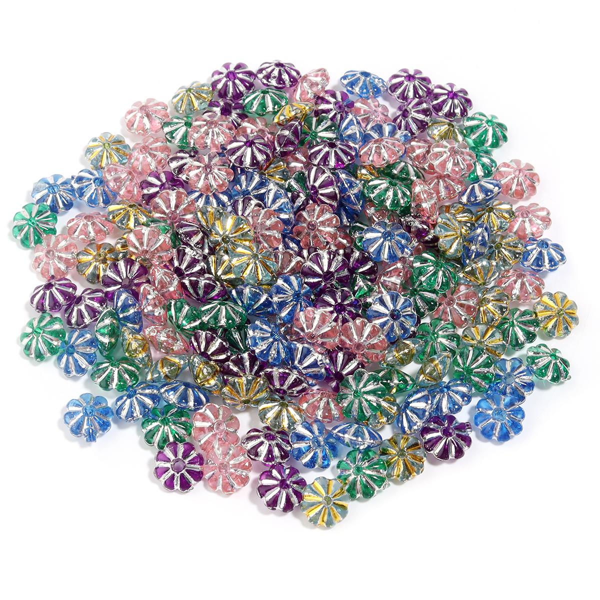 

100pcs/lot Pumpkin Spacer Beads Colorful Plastic Beads Loose Beads for Jewelry Making DIY Accessories Bracelet Necklace Handmade