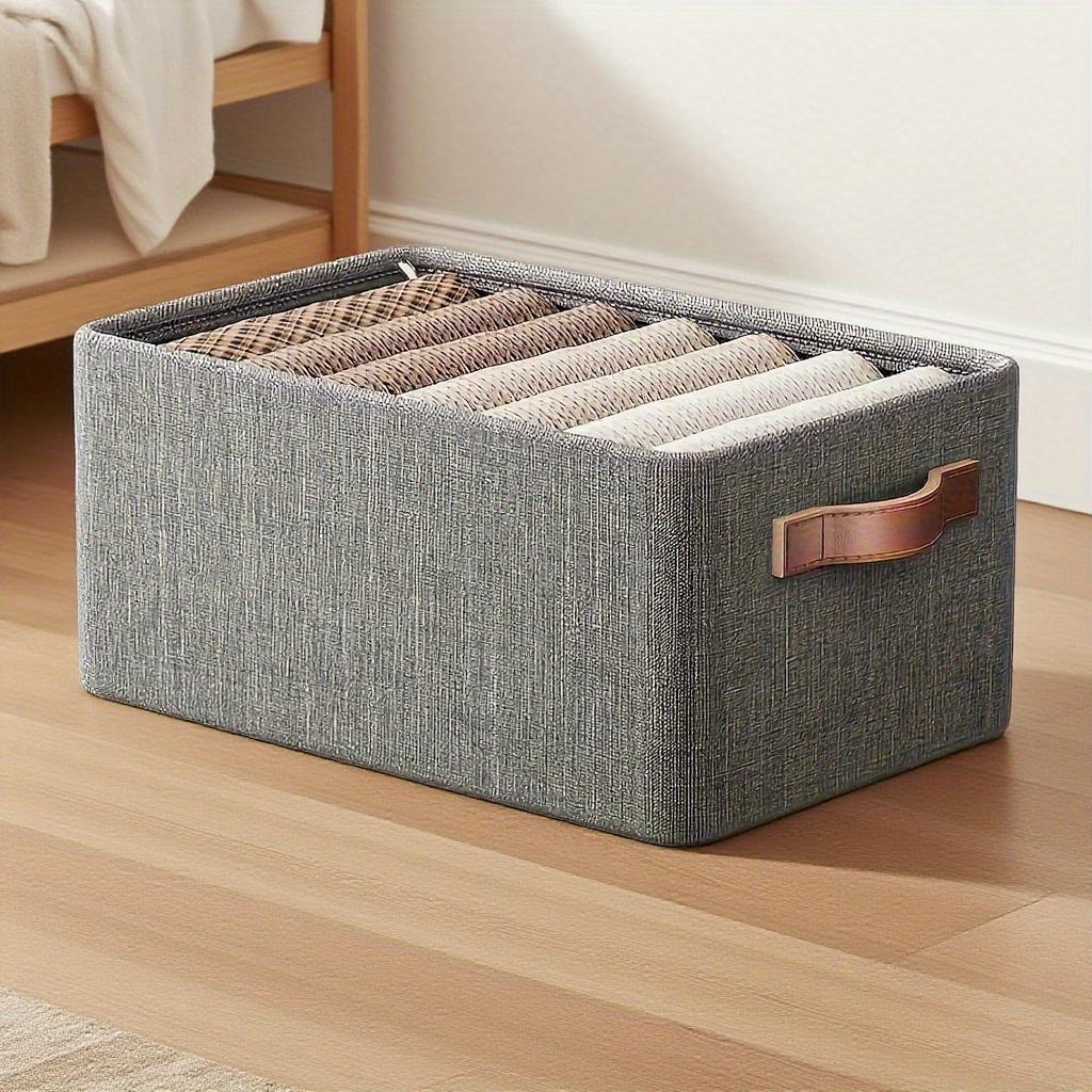 Steel Frame Storage Box with LidFoldable Clothes Pants Organizer for Wardrobe DormitoryHousehold Breathable Fabric Storage Bin 3290₽
