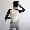 Women's Slim-Fit Color Block Long Sleeve Yoga Top