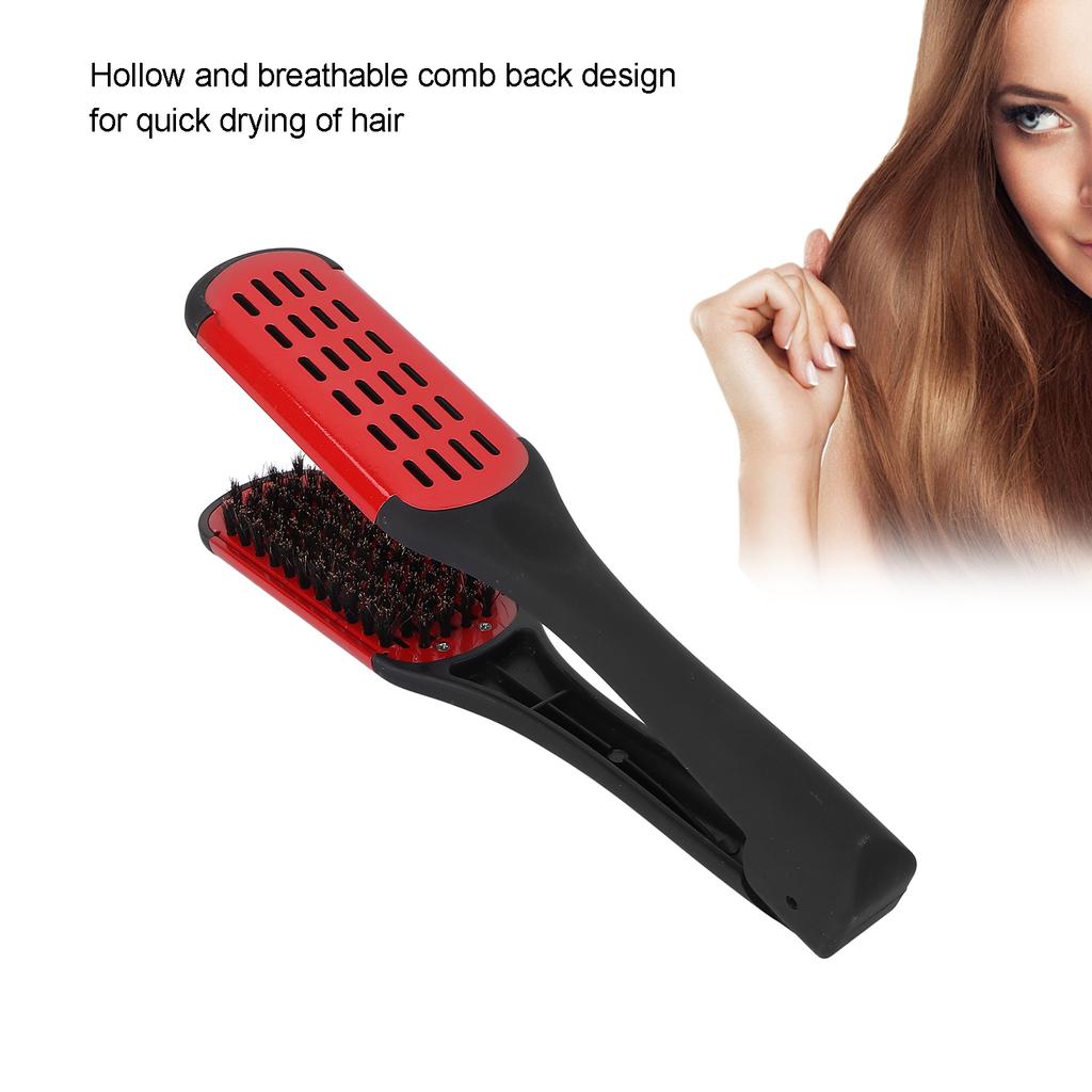 Hair Straightening Clamp Good Elasticity Hollow Design Double Sided Straight Hair Styling Comb for Home Barbershop