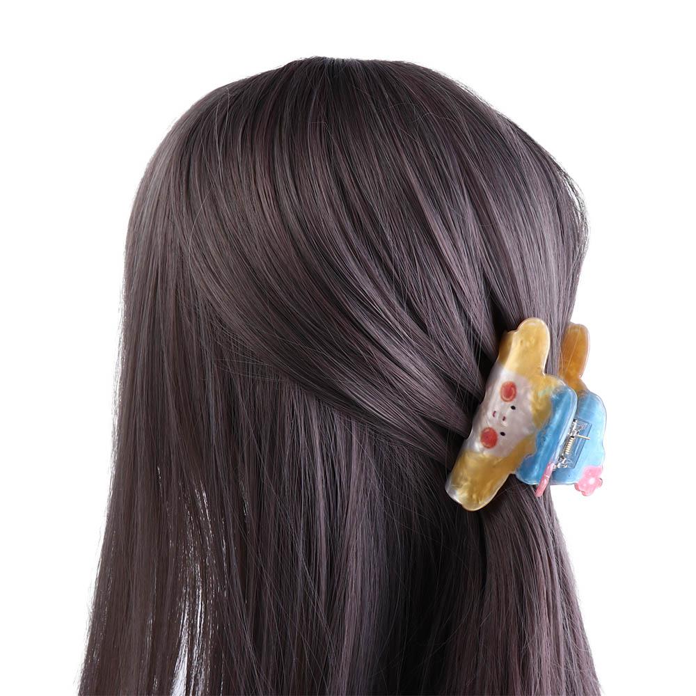 Rose Candy Color Female Hair Accessories Flower Hair Clip Plastic Hair Claw Korean Style Headwear