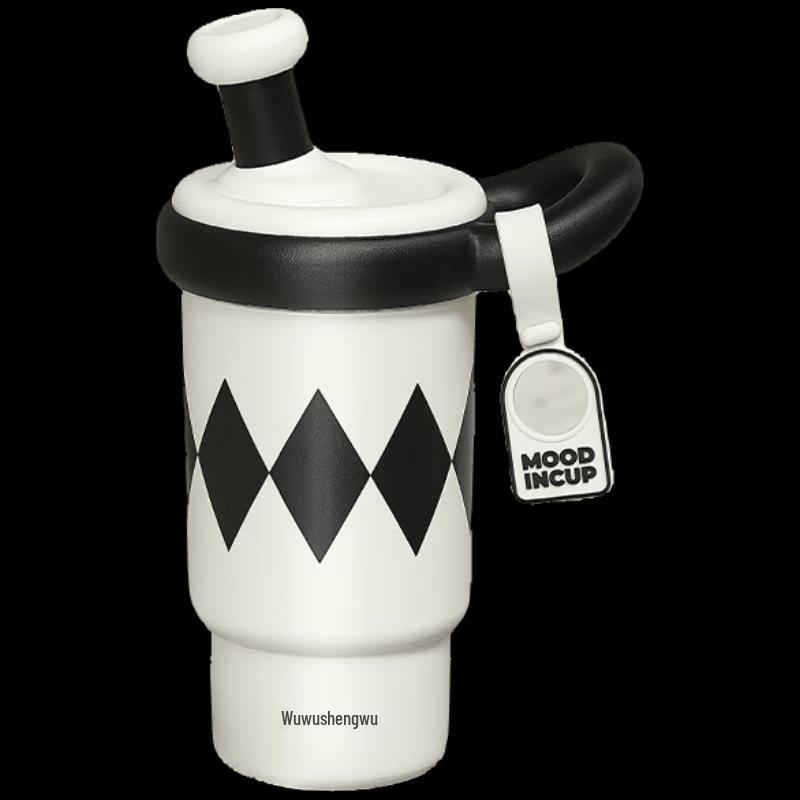 Wushengwu 550ML 316 Stainless Steel Insulated Straw Coffee Mug