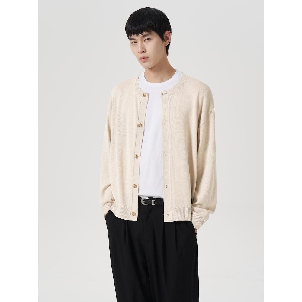 8seconds Project (Ww6) Round Button Cardigan Ivory