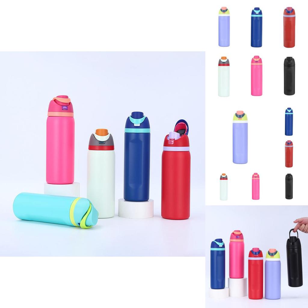 Elegante bottiglia d'acqua isolata ispirata a Owala con corpo in acciaio inossidabile 304 per la massima durata e ritenzione termica