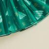 Citgeett Winter Christmas Infant Baby Girl Outfit Print Long Sleeve Romper Tulle Skirt Headband Fall Xmas Clothes
