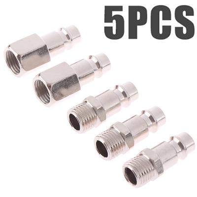 5Pcs 1/4" Bsp Femal/Male Air Compressor Connectors Quick Release Fittings