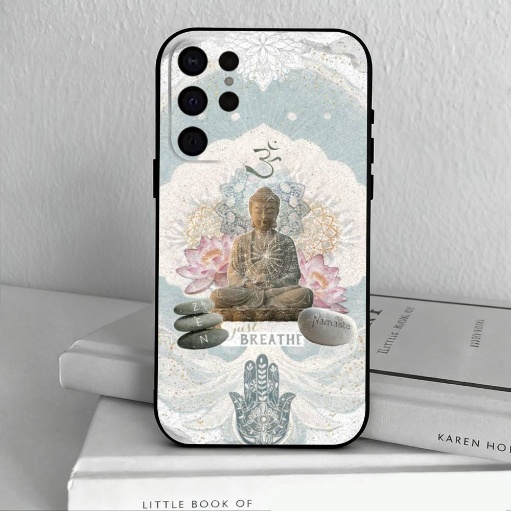 The B-Buddha Art Phone Case For Samsung S25,S24,S21,S22,S23,S30,Ultra,S20,Plus,Others Soft Black Cover