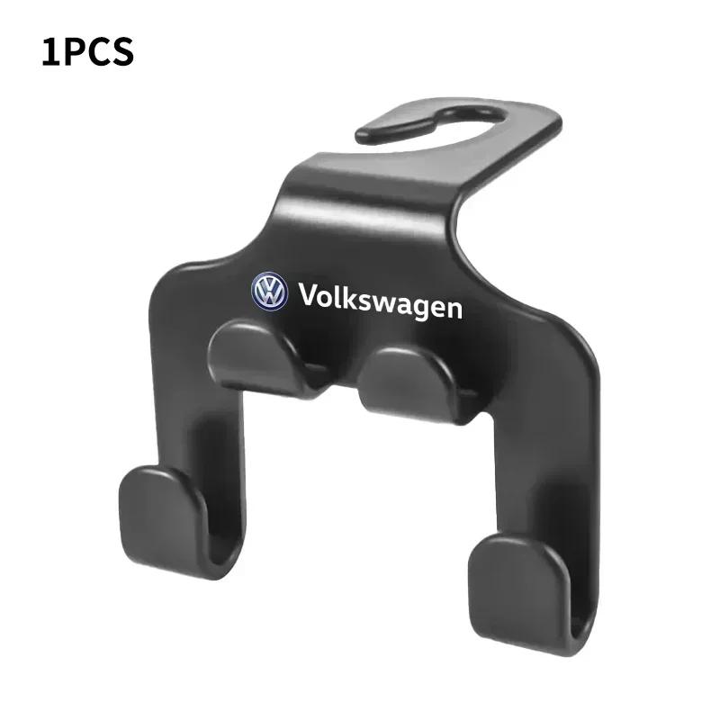 

B6 VW For Volkswagen Multifunction Car Logo Seat Headrest Hook For Volkswagen VW Jetta Polo T4 T5 T6 Sharan Touareg Gol T-Cross