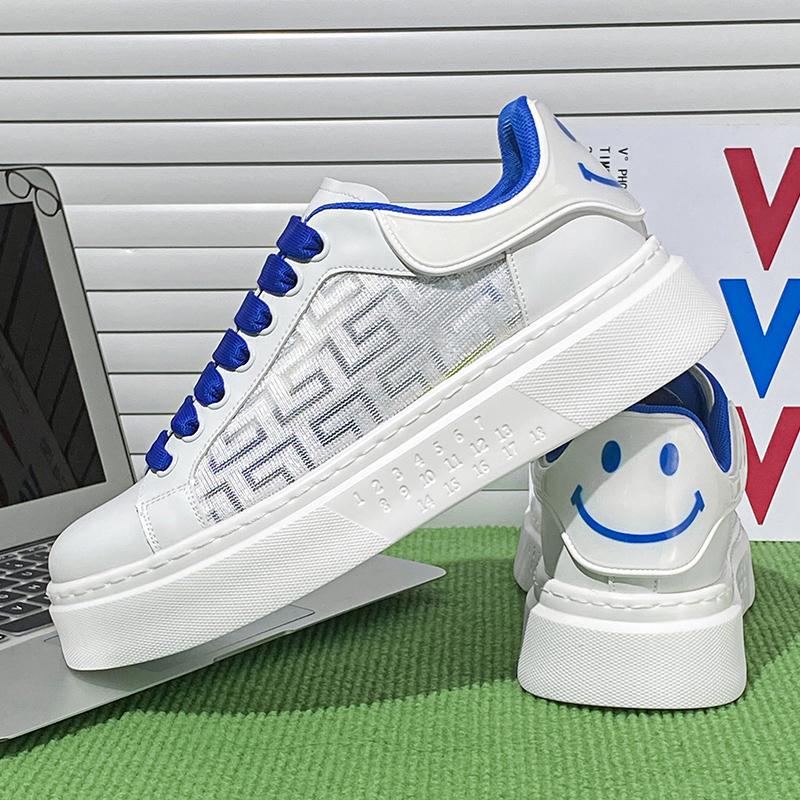 2024 Nuove Scarpe Sportive da Uomo Traspiranti con Lacci Resistenti all'Usura e Comode Scarpe da Skate Personalizzate con Faccina Sorridente Scarpe Casual