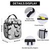 Chic Black And White Bat Insulated Lunch Bag for Kids School Cooler Thermal Food Box Tote Leakproof Lunch Boxes Container