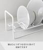 Yamazaki Tower Bowl & Rice Bowl Storage Rack, White, W26.5 x D8 x H10cm, for Upright Storage, Drawer & Cupboard Storage, 1397