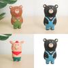 Wooden Handcrafted Bear Figurine Desk Decor With Inspirational Design For Gift Giving