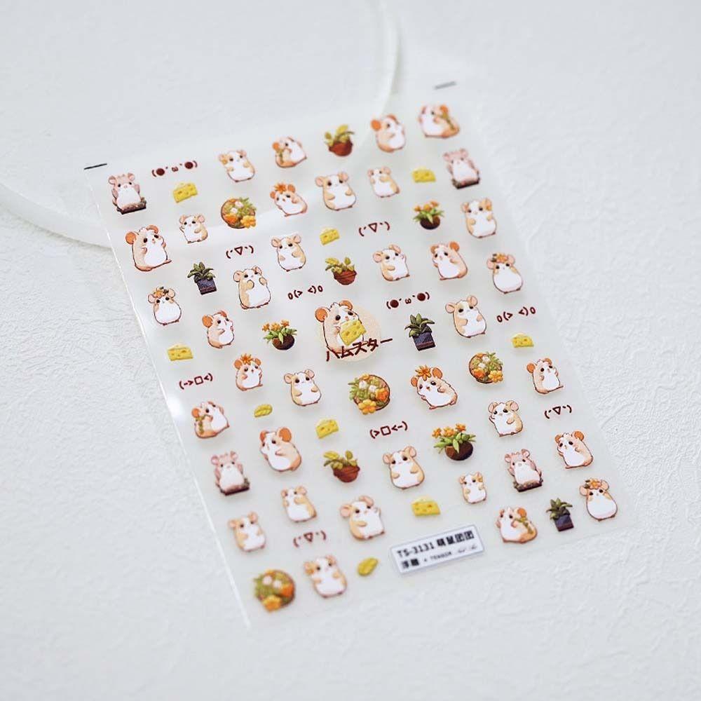 Nail Accessories Cartoon Animal Nail Decals Halloween Cartoon Nail Stickers Girls