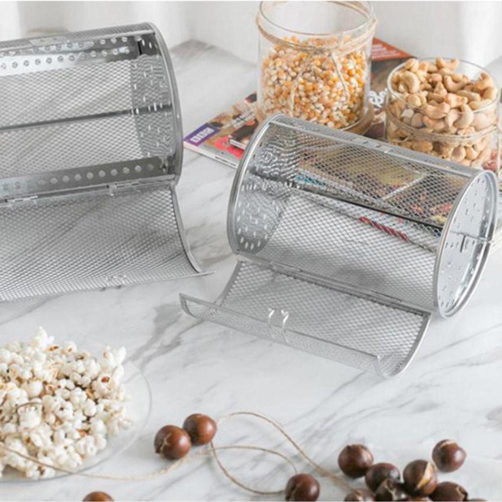 Bbq Cage Kitchen Tool Peanut For Home Cooking Rotisserie Roaster Drum Grill Oven Bbq Basket