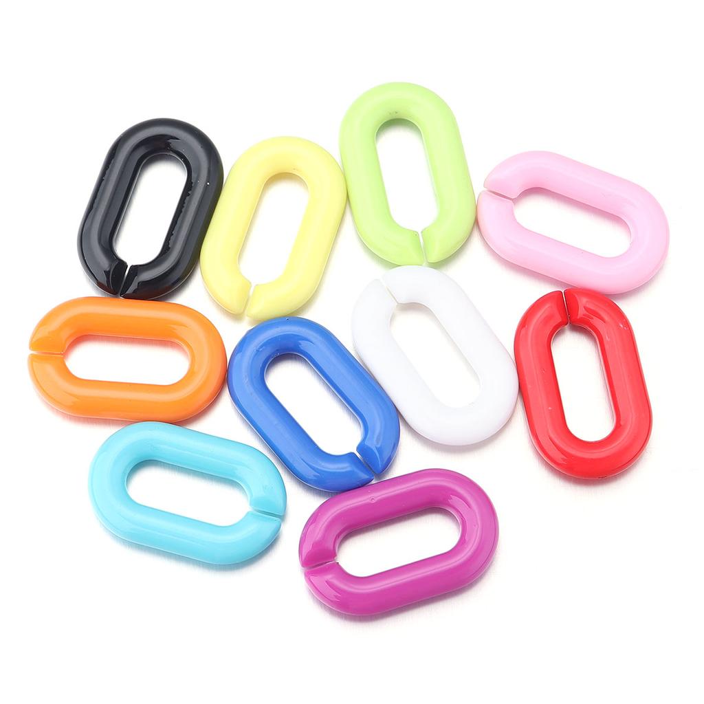 10pcs/lot Colorful Oval Acrylic Chain Clasps For Jewelry Making Findings DIY Earrings Bracelet Necklace Connector Accessories