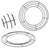 Wire Wreath Frame 35cm Round Metal Wreath Form for DIY Crafts Floral Projects Home Decor with 35m Flower Wire