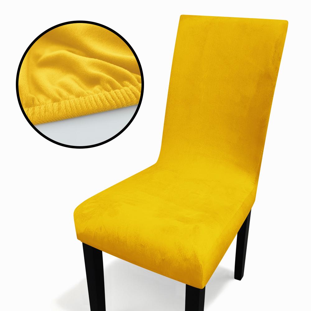 Velvet Home Dining Seat Protector Premium Velvet Chair Cover Thickened Solid Color Stretchable Full Coverage Chair Covers 2026