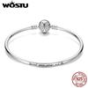 WOSTU 925 Silver Butterfly Basic Bangle Engraving Spread Your Wings and Fly Chain Bracelets Charm Women's Hand CTB084