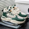 Mens Walking Shoes 2026 New High Top Leather Splicing Comfort Four Seasons Outdoor Daily Leisure Sports Trendy Sneakers